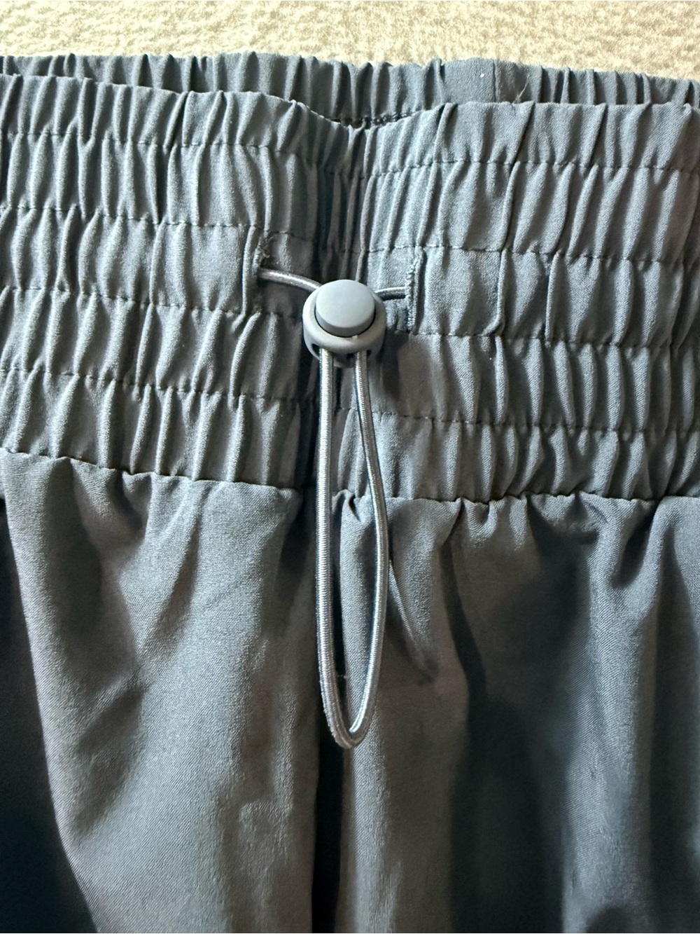 all in motion - Blue Smocked-Waist High-Rise Woven Athletic Shorts - Picture 5 of 13